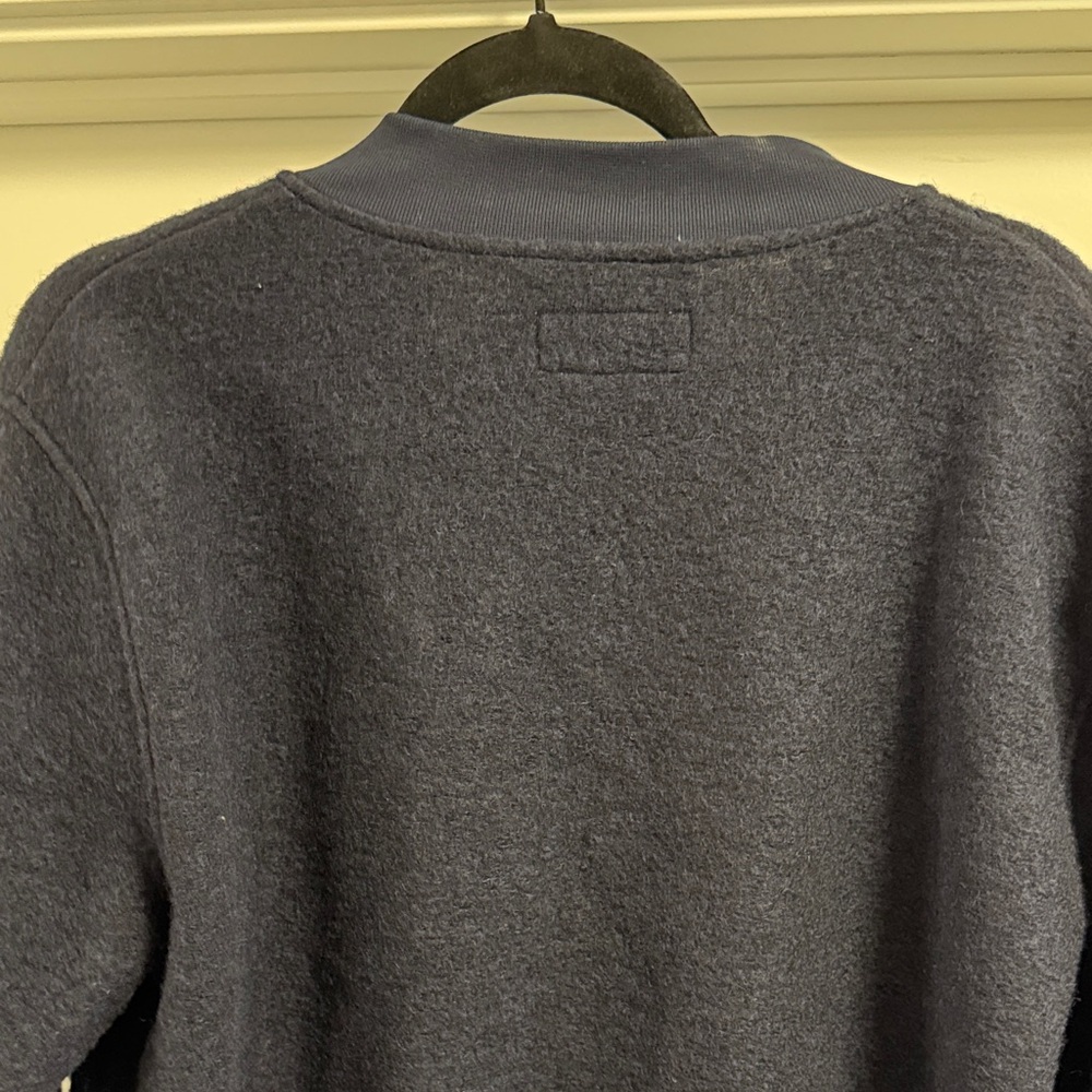 Universal Works Navy Zip-Up Wool Bomber Jacket - Picture 5 of 5